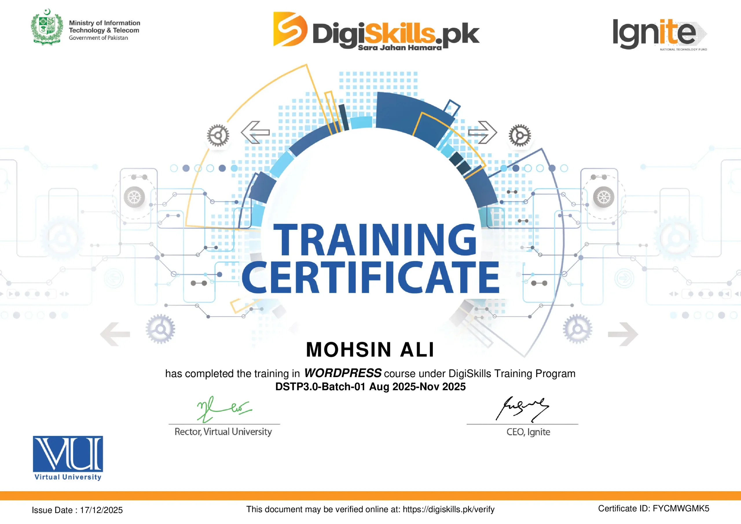 WordPress Development Certification